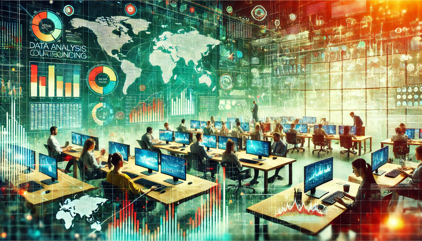 DALL·E 2024-09-01 13.37.12 - A panoramic high-resolution header image for Data Analysis Outsourcing, featuring a modern office space with computer screens displaying data visualiz
