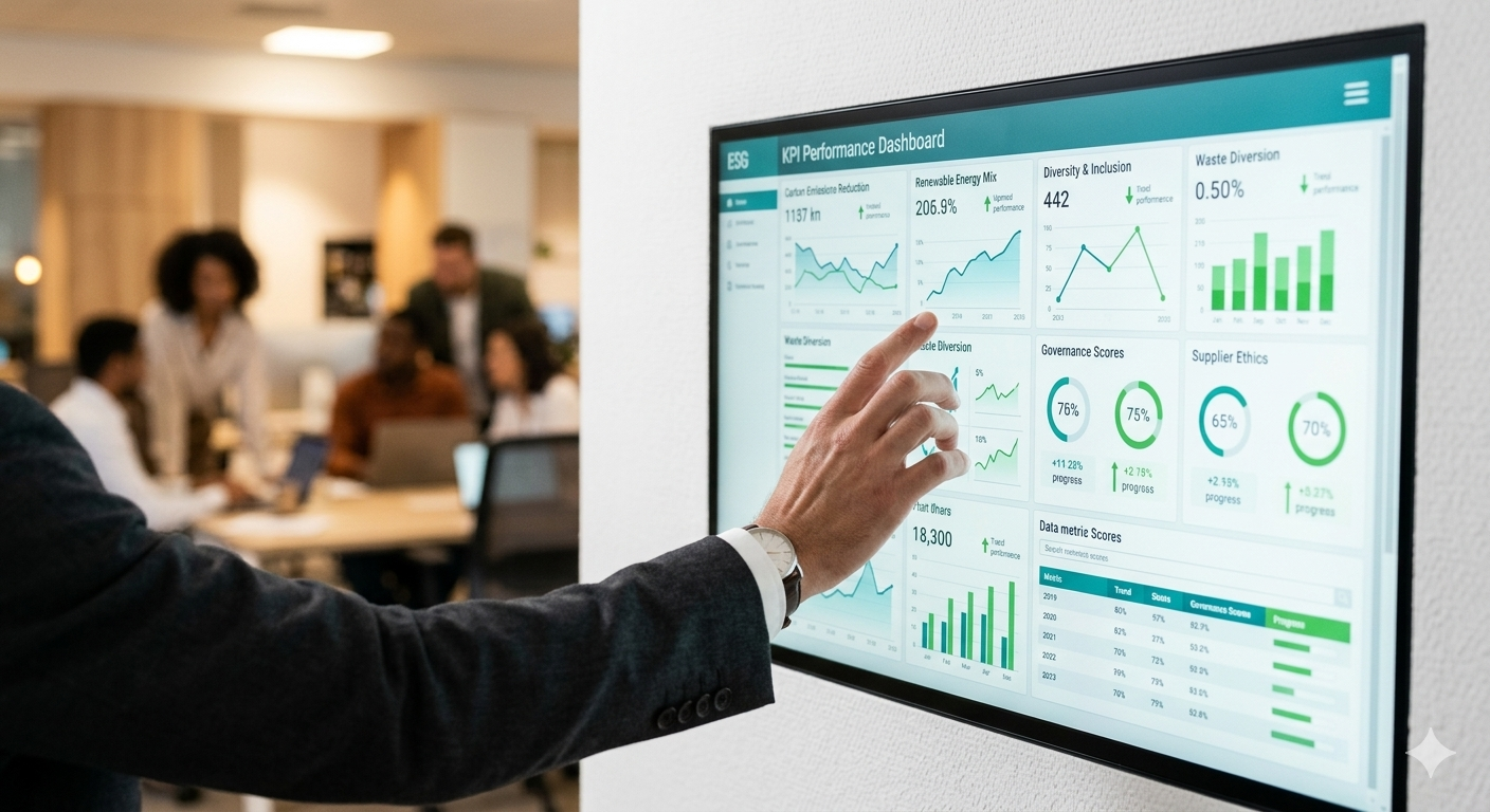 Abstract premium sustainability and carbon intelligence banner image