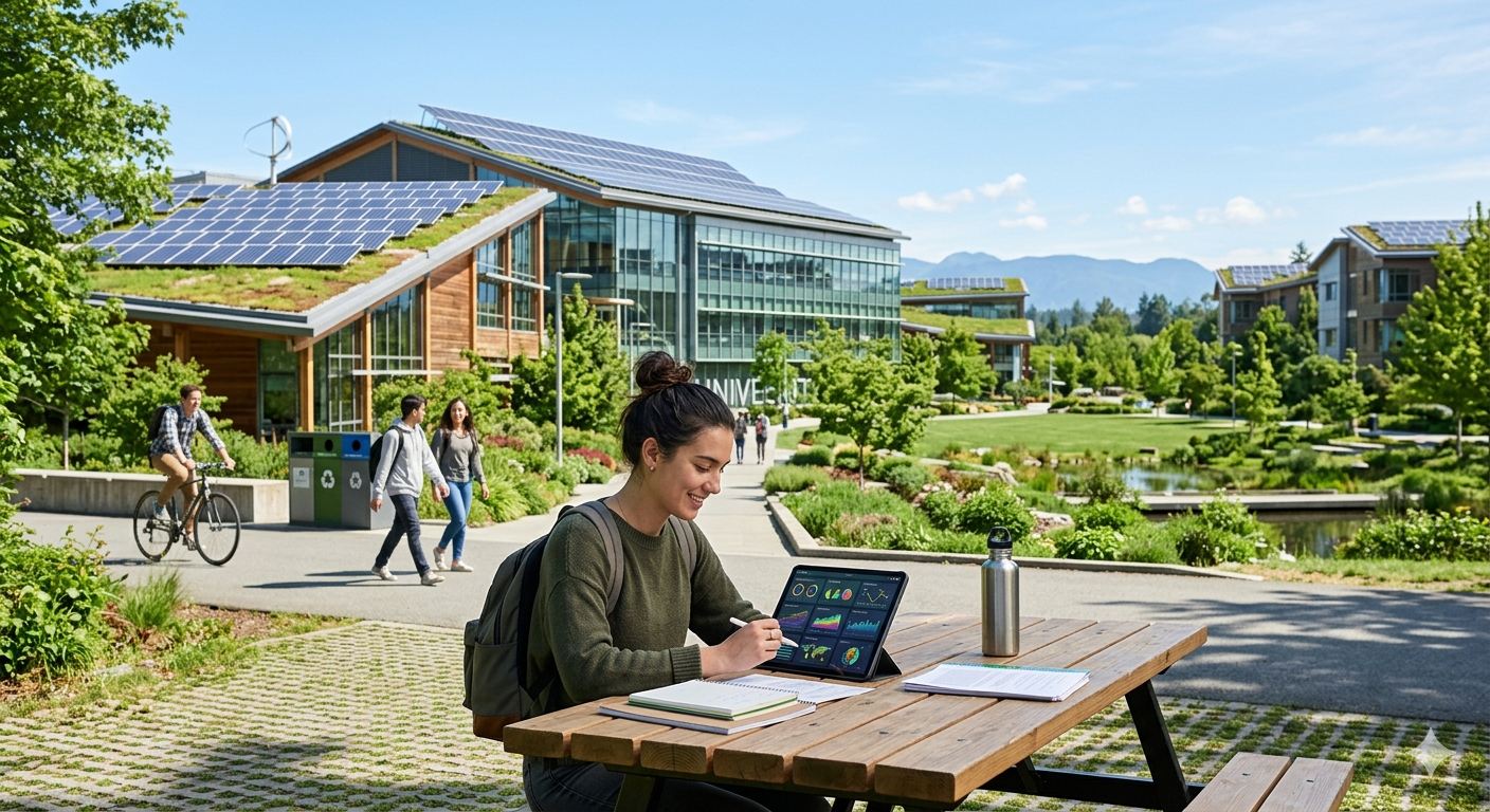 AI technology and sustainable campus environment