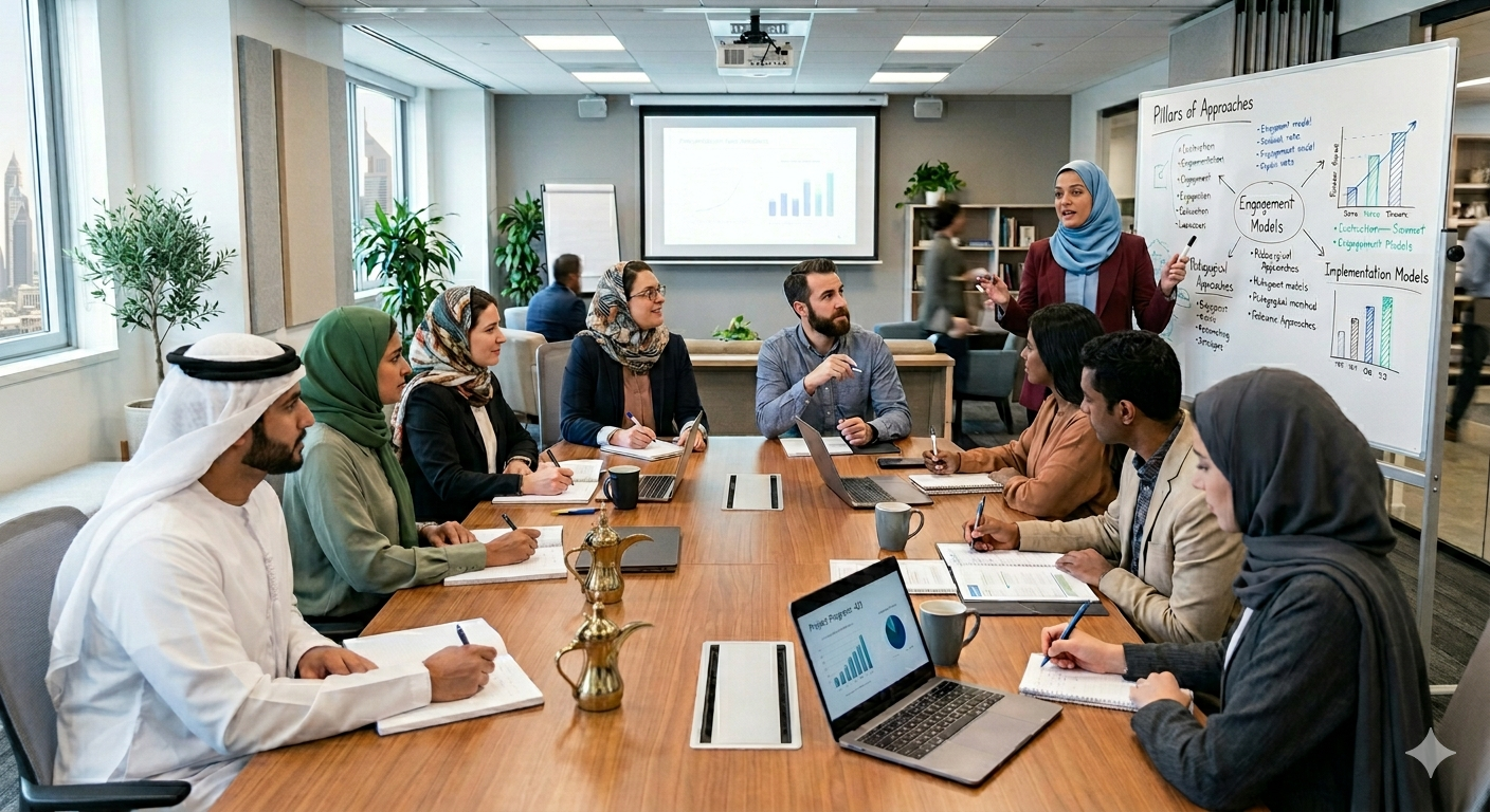 Educators in a professional development workshop