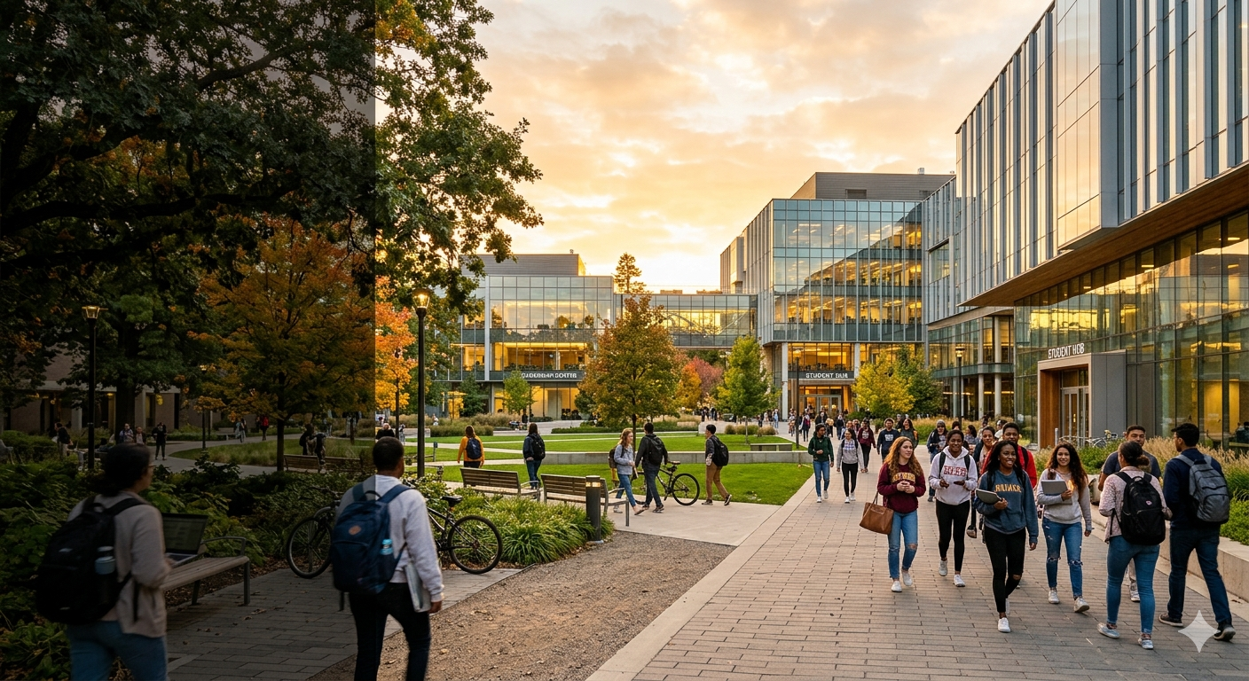Students and educators in a modern learning environment